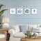 Stupell Industries Coastal Teal Bordered Coral 4pc Wall Plaque Set, design by Lanie Loreth